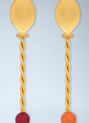 Bitossi Home Set Of Four Torchon Dessert Spoons Gold wps0692156