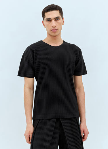 Homme Plissé Issey Miyake Pleated T-Shirt Black hmp0158004