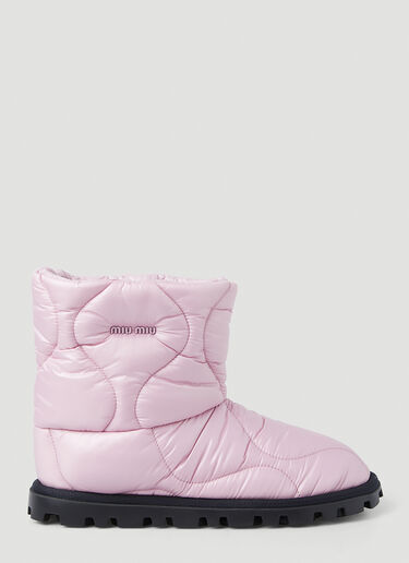 Miu Miu Quilted Ankle Boots Pink miu0246020