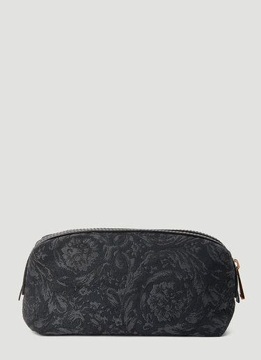 Versace Barocco Athena Jacquard Vanity Pouch Black ver0255026