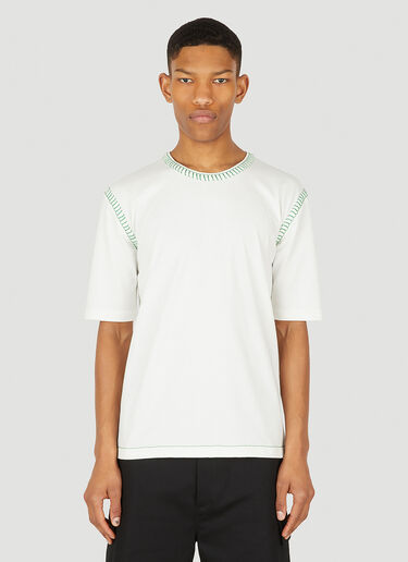 Bottega Veneta 拼色缝线T恤 白色 bov0148022