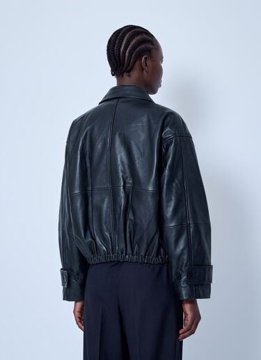 LN-CC® - RÓHE: Leather Blouson Jacket - Black RÓHE Leather Blouson Jacket Black roe0266016