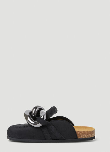 JW Anderson Chain Suede Mules Black jwa0253019