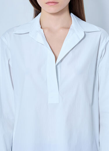 Max Mara Poplin Collar Shirt White max0265018