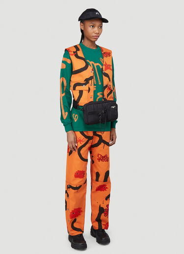Come Tees Illustrative Snap Vest Orange com0340002