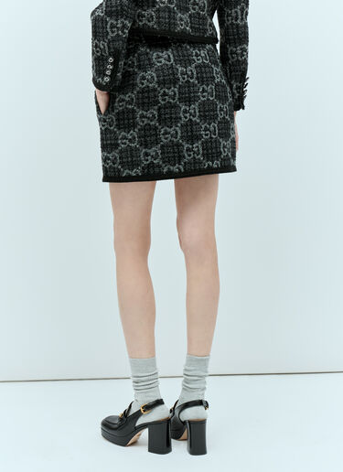 Gucci GG Tweed Mini Skirt Grey guc0255045