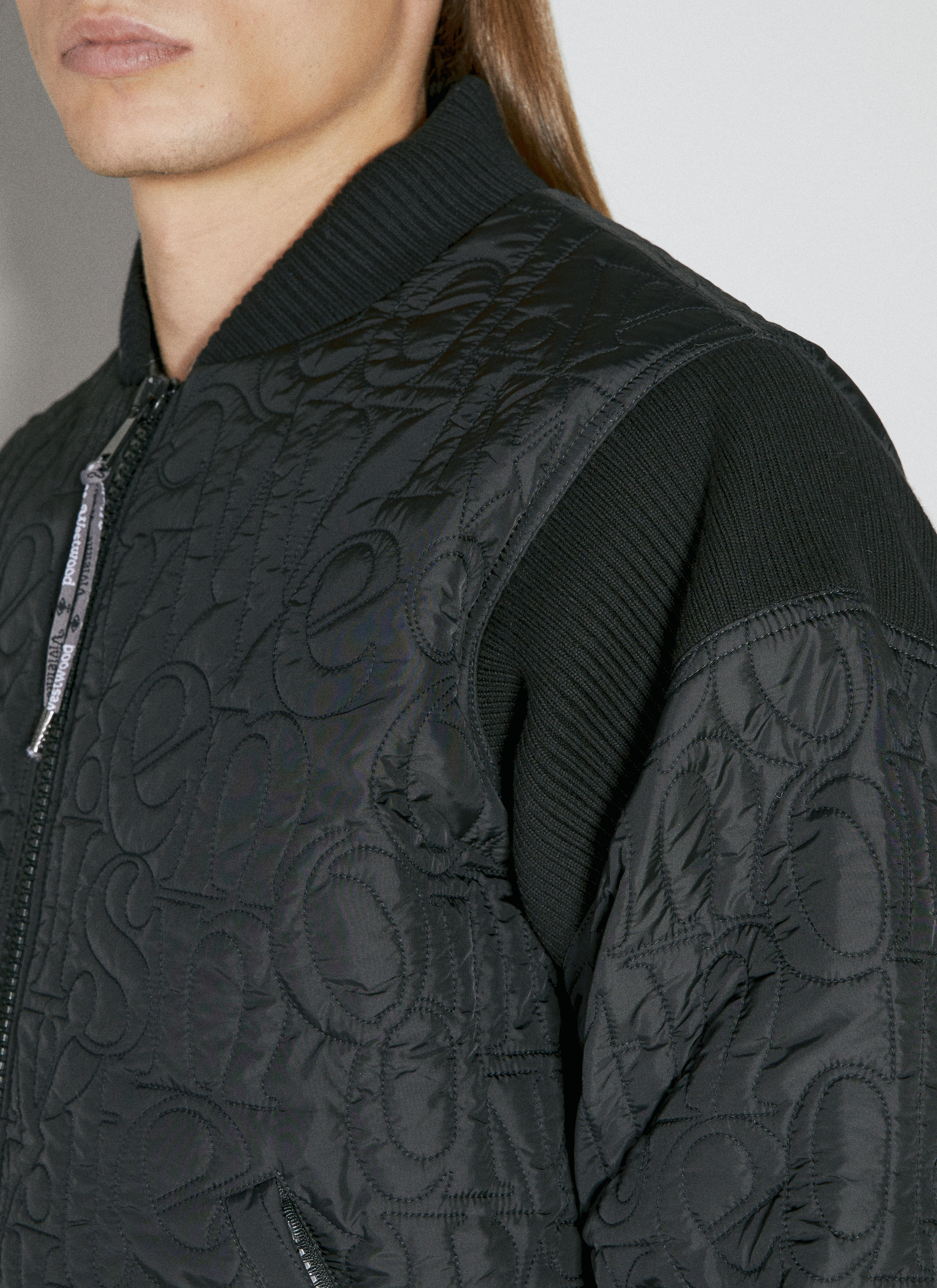 Vivienne Westwood Men's' Quilted Bomber Jacket in Black | LN-CC®