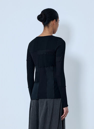 LIMI Feu Patchwork Long T-Shirt Black lmf0264012