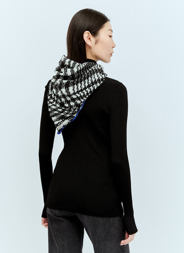 Burberry Scarf Rib Knit Sweater Black bur0255039