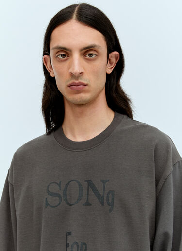 Song for the Mute 로고 프린트 맨투맨 그레이 sfm0156003