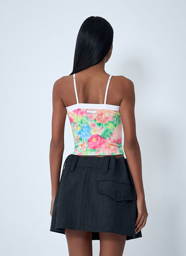 Rib Floral Print Top Prada Rib Floral Print Top Green pra0262126