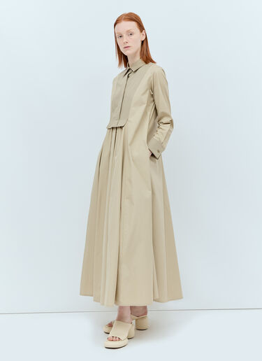 Max Mara Gabardine Maxi Dress Beige max0256001