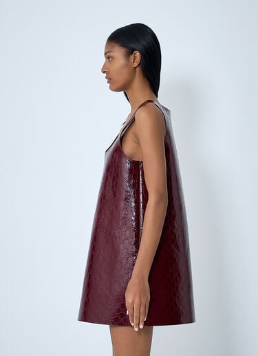 Leather Mini Dress Gucci Leather Mini Dress Red guc0261128