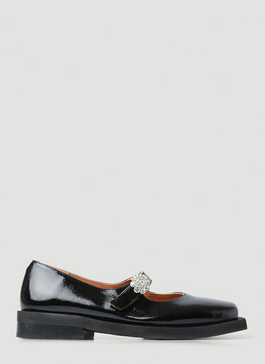Wide Mary Jane Flats GANNI Wide Mary Jane Flats Black gan0251027