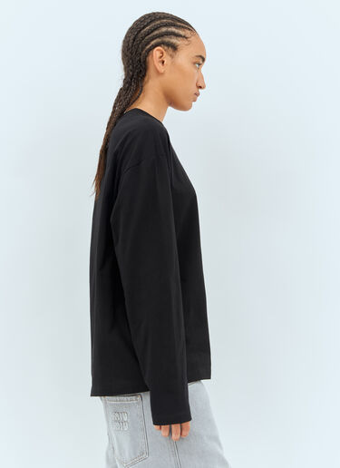 Miu Miu Logo Embroidery Sweatshirt Black miu0258066