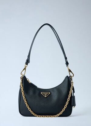 Prada Re-Edition Saffiano Leather Bag Black pra0263015