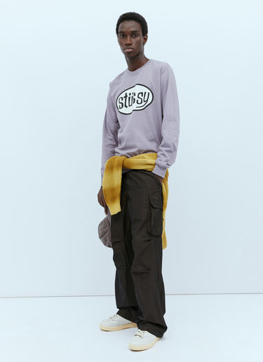 Stüssy Pitstop Long Sleeve T-Shirt Purple sts0152076