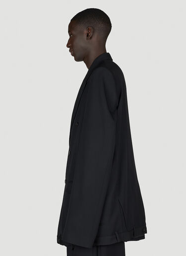Balenciaga Deconstructed Double-Breasted Blazer Black bal0354001