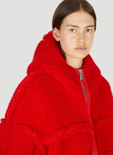 1017 ALYX 9SM Oversized Shearling Jacket Red aly0250022