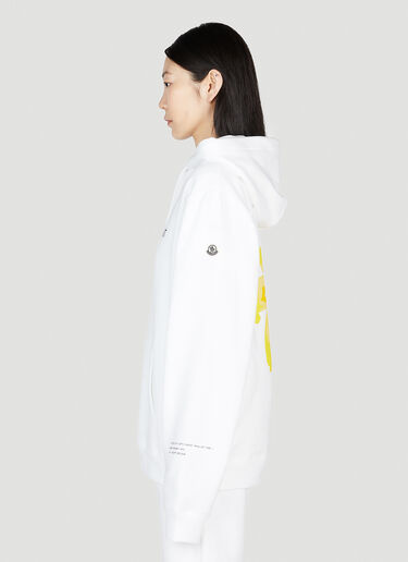 Floral Motif Hooded Sweatshirt 7 Moncler Fragment Floral Motif Hooded Sweatshirt White mfr0354007