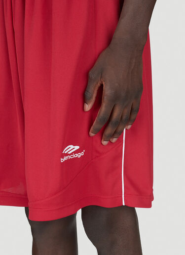 Balenciaga Baggy Soccer Shorts Red bal0154026