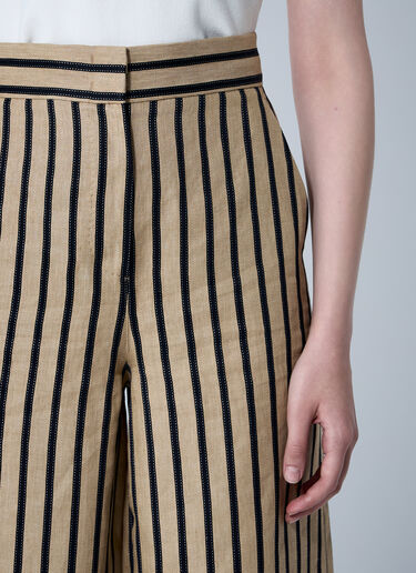 Max Mara Striped Tailored Pants Beige max0260005