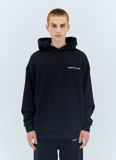 Awake NY Serif Hooded Sweatshirt Black awk0156008