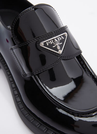 Prada Logo Plaque Loafers Black pra0253010