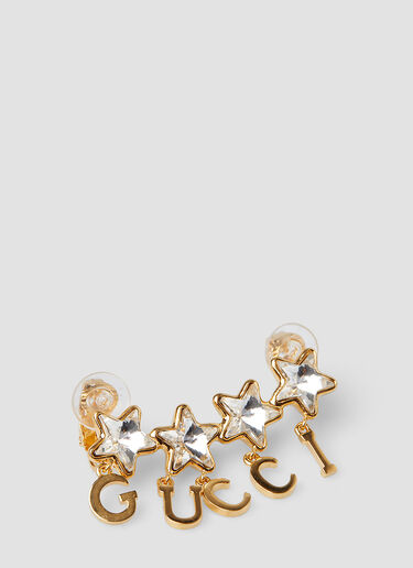 Gucci Logo Script 耳环 金色 guc0247162