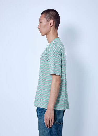 LN-CC® - Visvim: Jumbo Border Tee - Green Visvim Jumbo Border Tee Green vis0166007