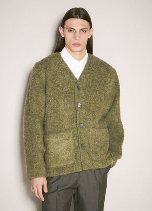 Our Legacy Brushed Knit Cardigan Green our0159004