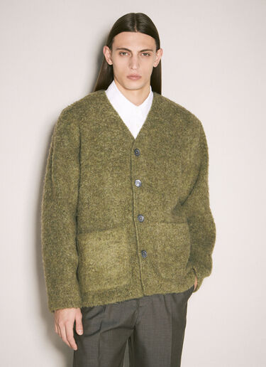 Our Legacy Brushed Knit Cardigan Green our0159004