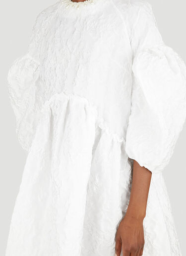 Simone Rocha Signature Sleeve Smock Dress Ivory sra0250007