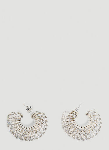 Sterling Silver Hoop Earrings Bottega Veneta Sterling Silver Hoop Earrings Silver bov0245088