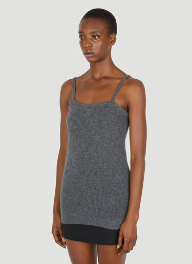 Prada Detachable Shrug Camisole Sweater Grey pra0251010