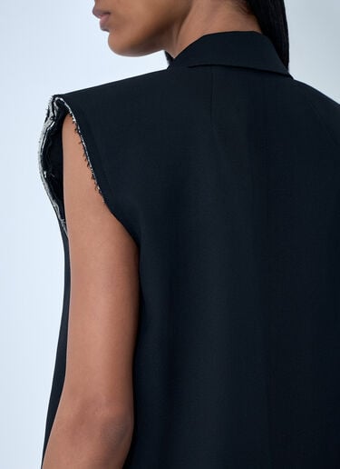 Rick Owens Sleeveless Tailored Blazer Black ric0263046