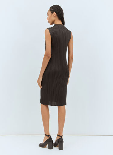 Pleats Please Issey Miyake 하이넥 미디 원피스 그레이 plp0258005