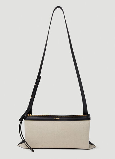 Jil Sander Empress Border Small Shoulder Bag Cream jil0251025