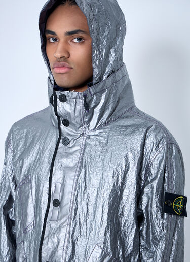 Stone Island 罗盘贴饰金属色夹克 银色 sto0160025