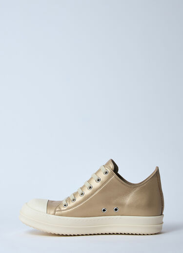 Rick Owens Low-Top Leather Sneakers Gold ric0260013