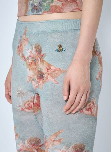 LN-CC® - Vivienne Westwood: Printed Leggings - Light Blue Vivienne Westwood Printed Leggings Light Blue vvw0265019