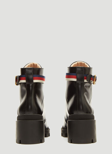Gucci Trecking Heeled Ankle Boot Black guc0229061