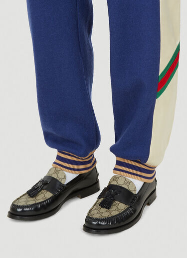 Gucci ウェブストライプカラーブロックトラックパンツ ブルー guc0151059