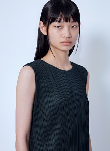 LN-CC® - Pleats Please Issey Miyake: September Pleated Midi Dress - Black Pleats Please Issey Miyake September Pleated Midi Dress Black plp0266027