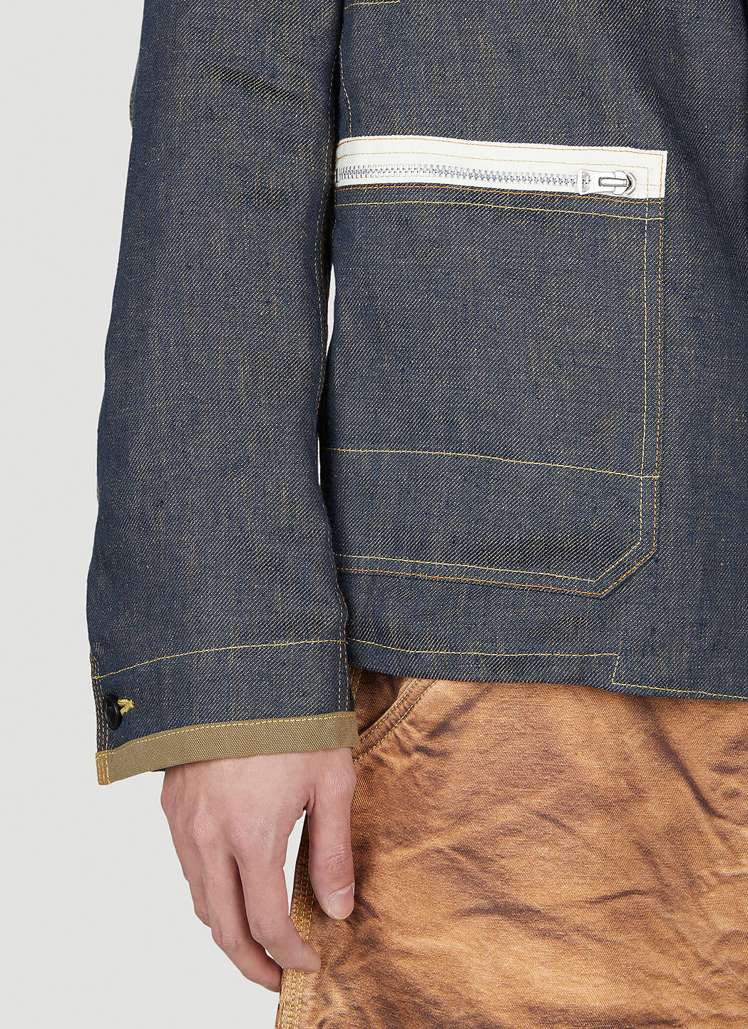Junya Watanabe Men's' Denim Shirt Jacket in Dark Blue | LN-CC®