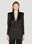 Saint Laurent 더블 브레스티드 실크 블레이저 블랙 sla0252010