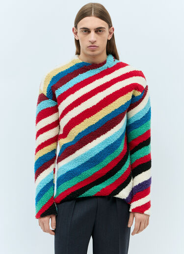 Bottega Veneta Loopy Knit Striped Sweater Multicolour bov0157007