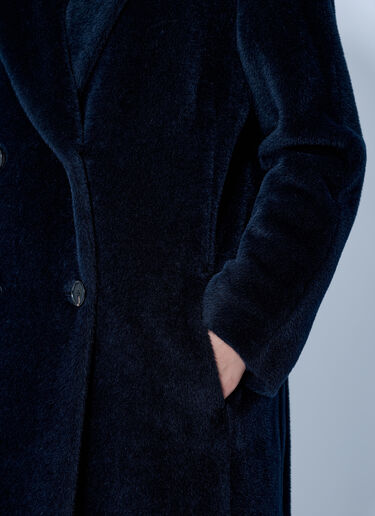 LN-CC® - Max Mara: Roseto Alpaca and Wool Coat - Navy Max Mara Roseto Alpaca and Wool Coat Navy max0266100