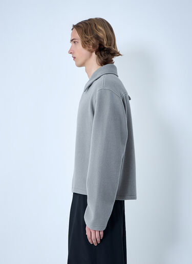 RIER Oversized Polo Knit Jumper Grey rrr0364002