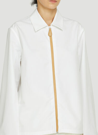 Jil Sander Zip-Up Shirt White jil0247070
